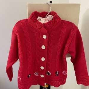 Toddler girl pink Cardigan size 1-2yrs